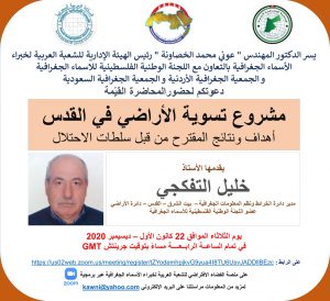 محاضرة بعنوان ” مشروع تسوية الأراضي في القدس ” للأستاذ خليل التفكجي